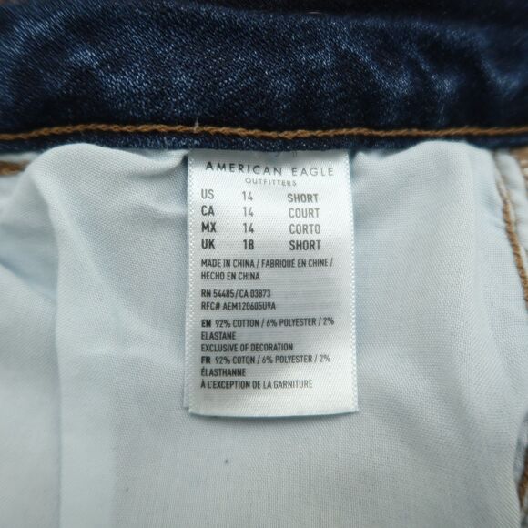 American Eagle Jeans Womens 14 Short Highest-Rise Jegging 26.5" Inseam Destroyed - Picture 9 of 16